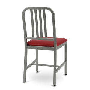 Mỹ Phong Cách Thương mại Nhà Hàng đồ nội thất chỗ ngồi bạc màu kim loại ghế ăn với đệm ghế - Product Image 6