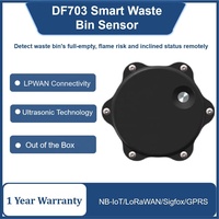 Kit de capteur de poubelle intelligente Dingtek DF703, détecteur de hauteur et de distance sans fil basse consommation, alarme de niveau de déchets vide, capteur de niveau de déchets
