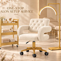 Lit de pose de cils ergonomique avec dossier réglable sur 5 niveaux, hauteur réglable hydrauliquement, rotation à 360° °   Lit de beauté pivotant pour salon de beauté et spa