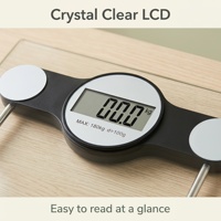 Báscula Digital de Vidrio Templado de 180 kg/400 lb para Peso Corporal, con Plataforma para Ponerse, para Gimnasio en Casa, Seguimiento de Fitness, Báscula de Baño Resistente