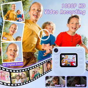 Cámara Digital para Niños con Impresión Instantánea, Cámara Dual para Selfies HD 1080P, Papel Térmico sin Tinta, Juguete Creativo de Pintura DIY para Niños - Product Image 2