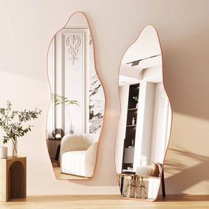 Moderno Full-Length in piedi Wave Frame Dressing specchio a buon mercato parete decorativa per la casa di vetro per uso di bellezza del salone - Product Image 5