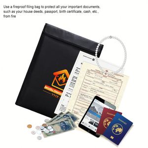 CUSTOM Best A4 Lipo Battery Waterproof Aluminum Foil Fireproof <b>Document</b> <b>Bag</b> Silver Color Handle Fiberglass 15x11 Size - Product Image 4