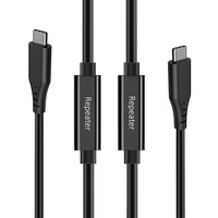 32ft (9.75m) USB 3.1 Uzatma Kablosu 90 Derece USB C Aktif Uzatıcı, Sinyal Güçlendirici ile 10Gbps Veri Kablosu, Fuji Kamera, VR, Dizüstü Bilgisayar için