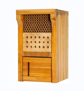 Wooden Mason Bee Butterfly Ladybug House Butterfly Enclosure Automatic Hive Insect Hotel Bee House