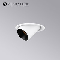 ALPHALUCE Spot LED encastré au plafond sans cadre 10W réglable pour salon, CRI 98, dimmable