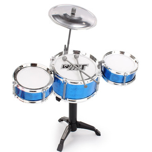 Batterie de table pour enfants 3 pièces à une seule couche avec petit cymbale et baguettes, instrument de musique jouet - Product Image 2