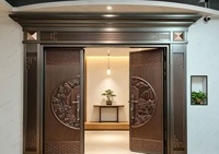 Porte d'entrée double en PVC sur mesure, style européen, porte de sécurité principale, porte d'entrée de luxe pour appartement