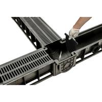 Caniveau de drainage en plastique en forme de U avec grille pour allées paysagères et jardins