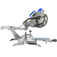 Scie à onglet électrique coulissante HERZO 1500W, lame de 210 mm, 230-240V, moteur à balais, largeur de coupe maximale de 340 mm, coupe de métaux, bricolage, industriel