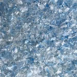 Hojuelas de PET Reciclado de Alta Pureza, Mezcla Azul/Transparente, Reciclaje de HDPE, Apto para Fibra Química y Láminas de PET - Product Image 1