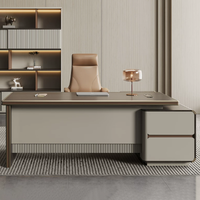 Meja Kantor Eksekutif Modern Desain Meja Komputer CEO High-tech Modern Meja Kerja Eksekutif Modern Bentuk L