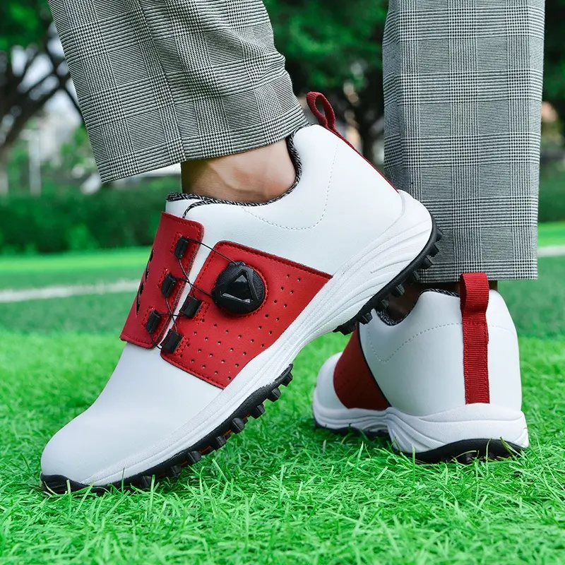 Fashion Pro Golfs chuhe Luxus Golf Sportschuhe für Männer Verschleiß fester Chunky Golfs chuh Bequemes Leder Günstig