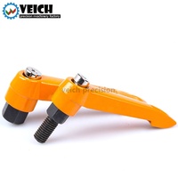 VCN929 M5 ~ M16 Bouton réglable en acier noir/orange Filetage femelle Poignée de machine de serrage avec levier Opter pour la qualité et le style