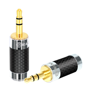 RASANTEK latón + Tubo de fibra de carbono terminales de conexión estéreo 3,5mm conector mini jack - Product Image 3