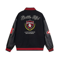 Blouson de baseball avec logo brodé pour hommes vestes Letterman vestes universitaires en cuir personnalisées