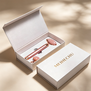 Boîte-cadeau magnétique de luxe avec ruban personnalisé pour cosmétiques de mariage - Product Image 2