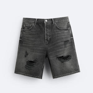 Pantalones Cortos Casuales para Hombre, Uso en Exteriores, Color Sólido, Estilo Desgastado, Logotipo Personalizado, Ligeros, 100% Algodón, Estilo Urbano, Precio al por Mayor - Product Image 4