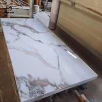 Installation rapide, feuille de marbre PVC imperméable pour murs intérieurs et construction rapide