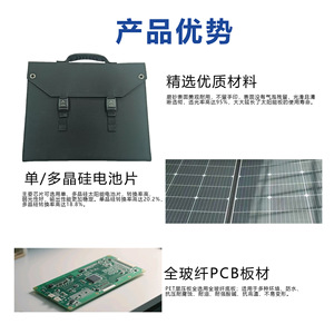 Panel Solar Plegable de 60W, Negro, Ligero, Impermeable, para Camping, Coche, Emergencias, Carga Rápida de Teléfono - Product Image 2