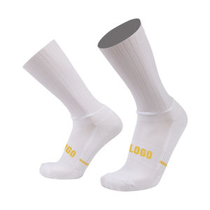 Chaussettes de cyclisme professionnelles personnalisées Grip antidérapant Chaussettes de <span class=keywords><strong>vélo</strong></span> de <span class=keywords><strong>route</strong></span> Performance White Mens Aero Cycling Socks - Product Image 3