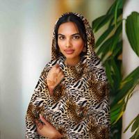 Toub soudanais pour femmes en mousseline de soie coréenne, imprimé numérique personnalisé, motif floral, tissu soudanais, voile doux, design châle, polyester, dernière collection