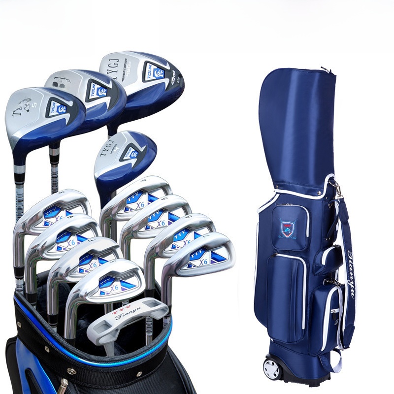 Premium Left-Handed Men's Golf Club Set | Complete 12-Piece Beginner Starter Kit with Driver, Irons, Putter, Golf Bag &amp; Headcovers