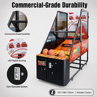 Machine de jeu d'arcade de basket-ball pliable en gros, machine de tir de basket-ball de rue à monnayeur