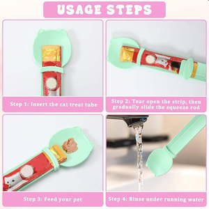 Cat Treat Squeezer Spoon Anti <b>Bite</b> Feeding Stick Pet Snack Dispenser for Liquid Food and Cake - Product Image 2
