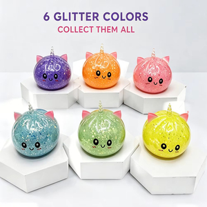 Juguete Sensorial Antiestrés de Unicornio Grande con Lentejuelas y Cuentas de Agua, para Apretar y Aliviar el Estrés - Product Image 6