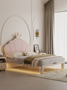 Letto per Bambini Imbottito Rosa Principessa con Cassetti Contenitori - Testiera a Corona per Camera da Letto Moderna - Product Image 5