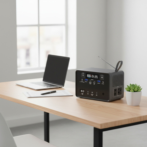 Batterie de stockage d'énergie Lifepo4, générateur solaire portable de secours, petit générateur solaire 100w, station d'alimentation portable pour la maison et l'extérieur, radio FM - Product Image 1
