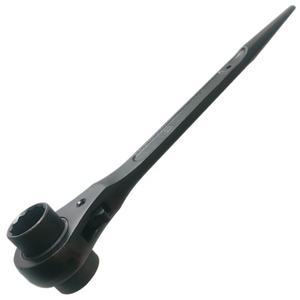 Ratcheting <strong>Socket</strong> 22 X <strong>24mm</strong> Construction Ratchet Wrench Spanner Spud End for Scaffolding Steel Working - Product Image 1