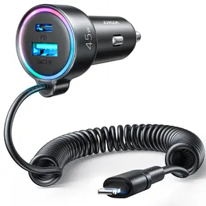 Three-in-one first-line mobile phone super fast charge 45W-55W car charger cigarette lighter