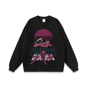 American-style High-street Cartoon Anime Long-sleeve Cotton Breathable Men's Vintage Retro Street Dance Loose Base Tee Shirt - Product Image 6