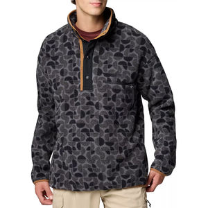 Custom Men's Casual Full Digital Printed Jersey Half Zip Long Sleeve Fluffy Soft <b>Fleece</b> Eco-Friendly Pullover <b>Sweater</b> - Product Image 3