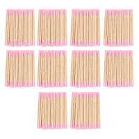 100 pièces/sac Coton-tiges à double pointe en bois pour le corps, à pointe de précision, pour le nettoyage