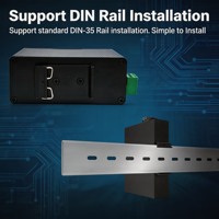 Commutateur réseau industriel sur rail DIN ANPA AP-5205, 5 ports 10/100 Mbps, 1,6 Gbps Full-Duplex/Half-Duplex, pour caméra IP