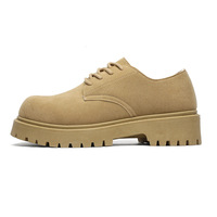 Nouvelles Bottes Derby Homme Printemps 2026 – Chaussures de Travail Vintage à Semelle Épaisse en Daim Respirant