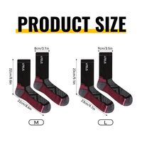 Chaussettes en laine mérinos WRELS, en stock, chaudes pour l'hiver, épaisses, en tissu éponge, amorties, anti-transpiration, pour la randonnée