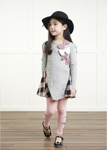 Robe d'uniforme scolaire à manches longues imprimée à carreaux avec nœud pour enfants et bébés filles, vente en gros, provenance Chine - Product Image 6