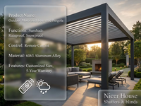 Pergola motorisée en aluminium, directement de l'usine, avec supports robustes, pergola à lames orientables pour patio commercial, jardin et cour.