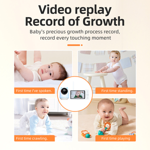 Caméra de surveillance pour bébé 3MP avec téléphone et écran LCD 5.0 pouces Détecteur de mouvement audio bidirectionnel Moniteur pour bébé avec vision nocturne - Product Image 6