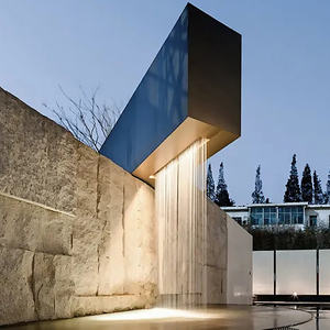 Водяная занавеска для наружного коммерческого украшения стены из нержавеющей стали светодиодные фонари Крытый искусственный водопад дождь фонтан - Product Image 6