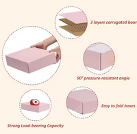 Logo personnalisé de haute qualité et impression rose Boîte postale cadeau en carton ondulé Boîte d'emballage express