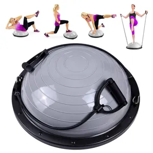 Liman ev Fitness egzersiz istikrar PVC yarım Yoga denge topu direnç bantları ile