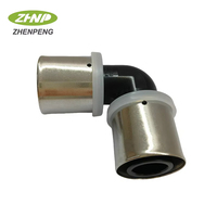 Raccord de Pression Coudé à 90 Degrés en Alliage de Cuivre pour Tuyau Multicouche PEX-Al Durable, Connecteur de Plomberie pour Alimentation en Eau, Vente en Gros, Offre Spéciale
