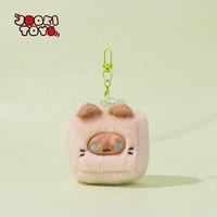 Gantungan Kunci Boneka Kapibara Kucing Lucu, Mainan Boneka Lembut, Gantungan Tas Mini Boneka Plush dengan Bunga