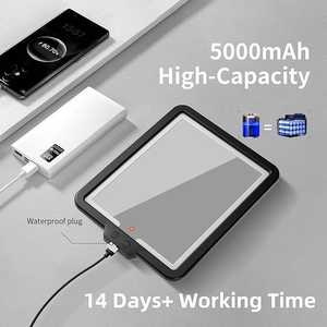 Wall Mounted Shatterproof Anti Nevoeiro Ajustável Iluminado Espelho De Barbear Banheiro Fogless Led Chuveiro Espelho Com Razor Holder - Product Image 5