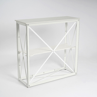 Table de réception publicitaire promotionnelle pliable en aluminium avec écran LED rétroéclairé personnalisé 100x40x100cm